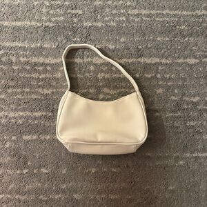 White Shoulder Bag - Minimal Women's Handbag